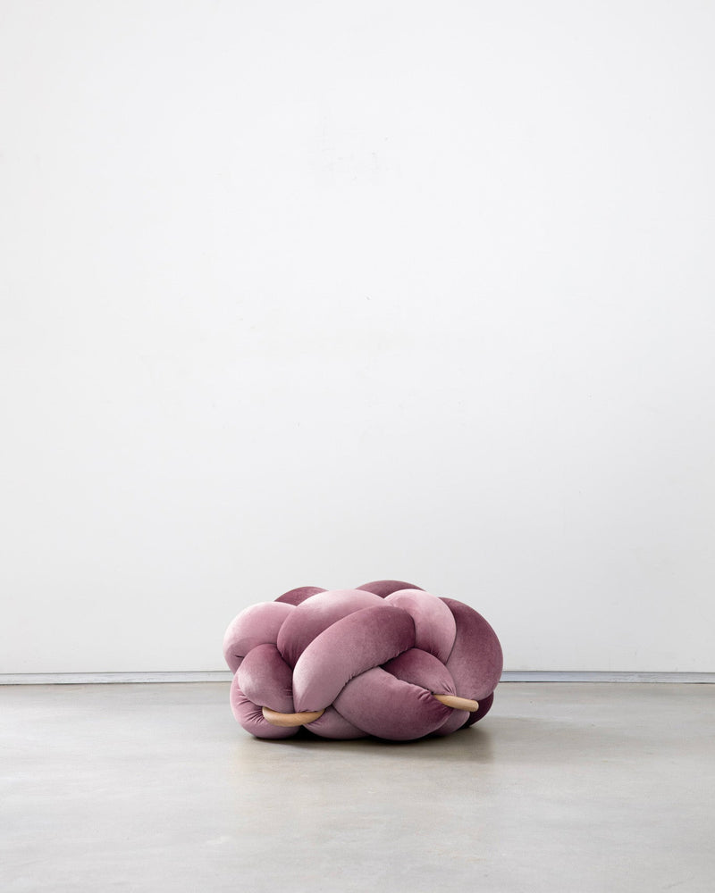 (M) Mauve Knot Floor Cushion