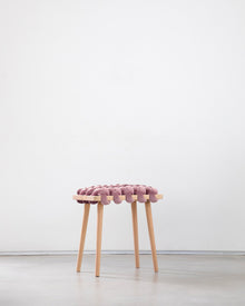 Mauve Velvet Woven Stool