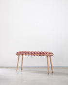 Mauve Velvet Woven Bench