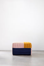 Square Mosaic Ottoman in Multiply colors