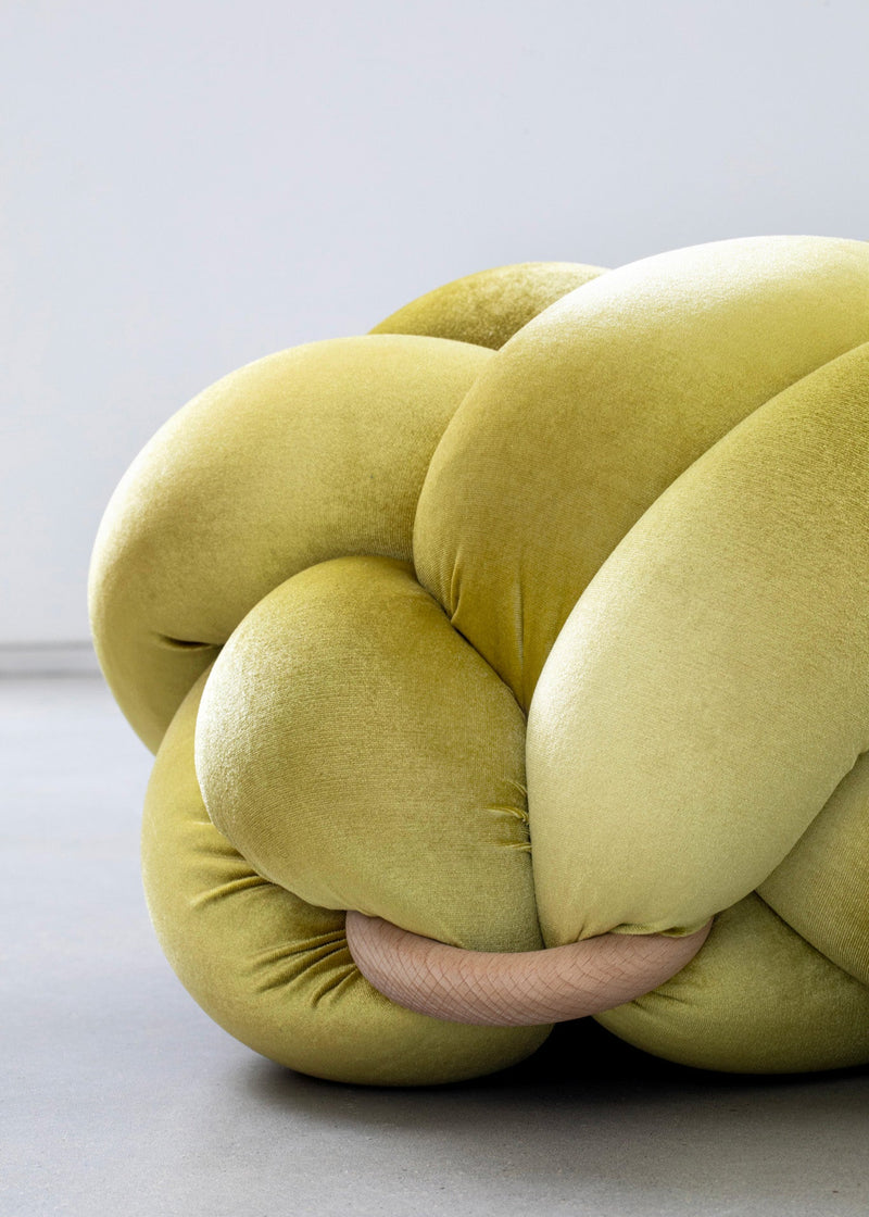 (M) Citron Knot Floor Cushion