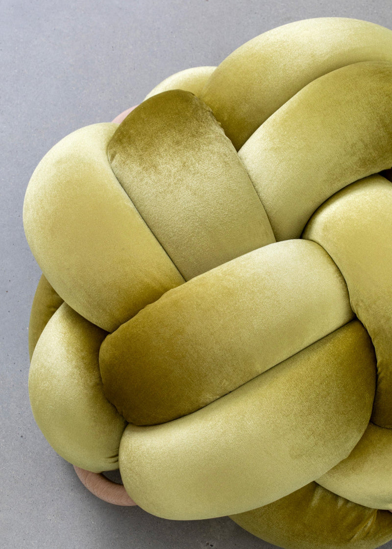 (M) Citron Knot Floor Cushion