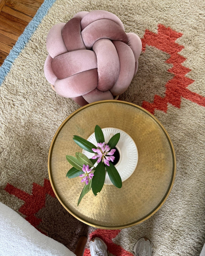 (M) Mauve Knot Floor Cushion
