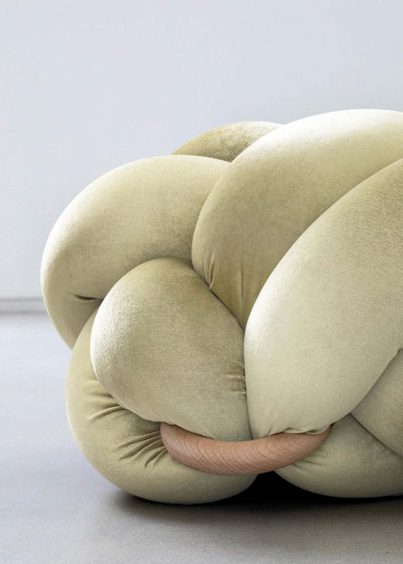 (M) Ivory Knot Floor Cushion