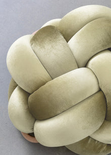 (M) Ivory Knot Floor Cushion