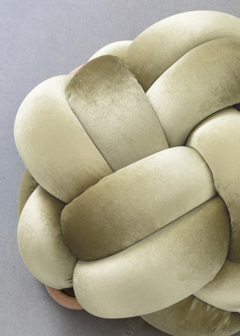 (M) Ivory Knot Floor Cushion