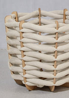 (L) Hull Basket in Stone Ultra suede