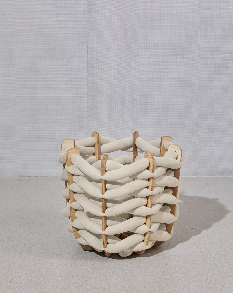 (M) Hull Basket in Stone Ultra suede