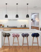 Sage Velvet Knot Bar Stool