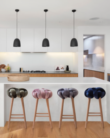 Sage Velvet Knot Bar Stool