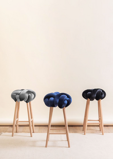 Sage Velvet Knot Bar Stool