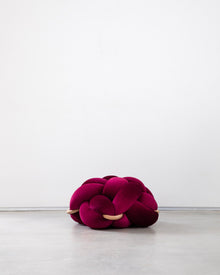 (M) Burgandy Knot Floor Cushion