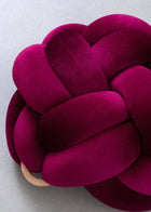 (L) Burgandy Knot Ottoman