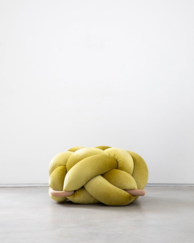 (M) Citron Knot Floor Cushion
