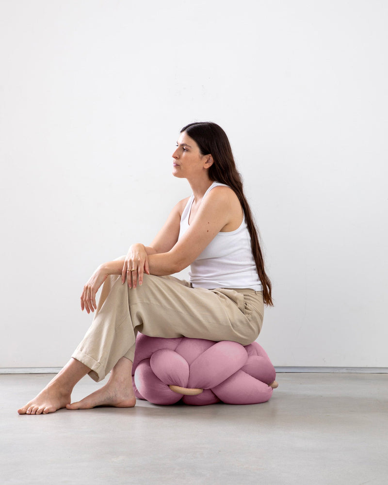 (M) Mauve Knot Floor Cushion