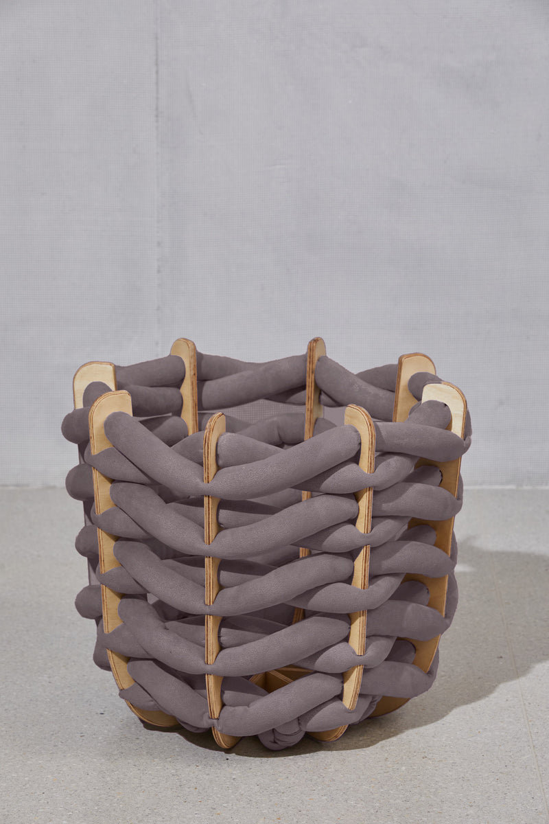 (L) Hull Basket in Graphite Ultra suede