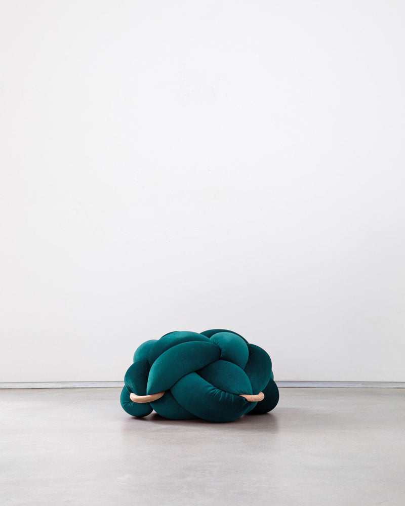(M) Petrol Knot Floor Cushion
