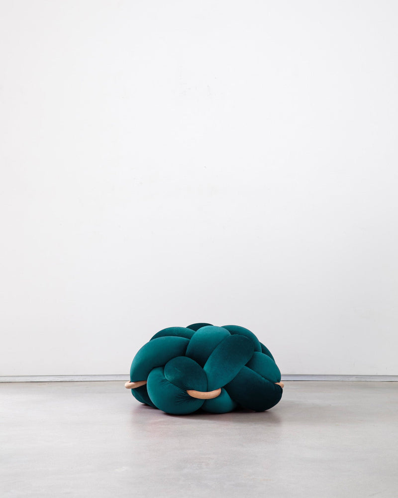 (M) Petrol Knot Floor Cushion