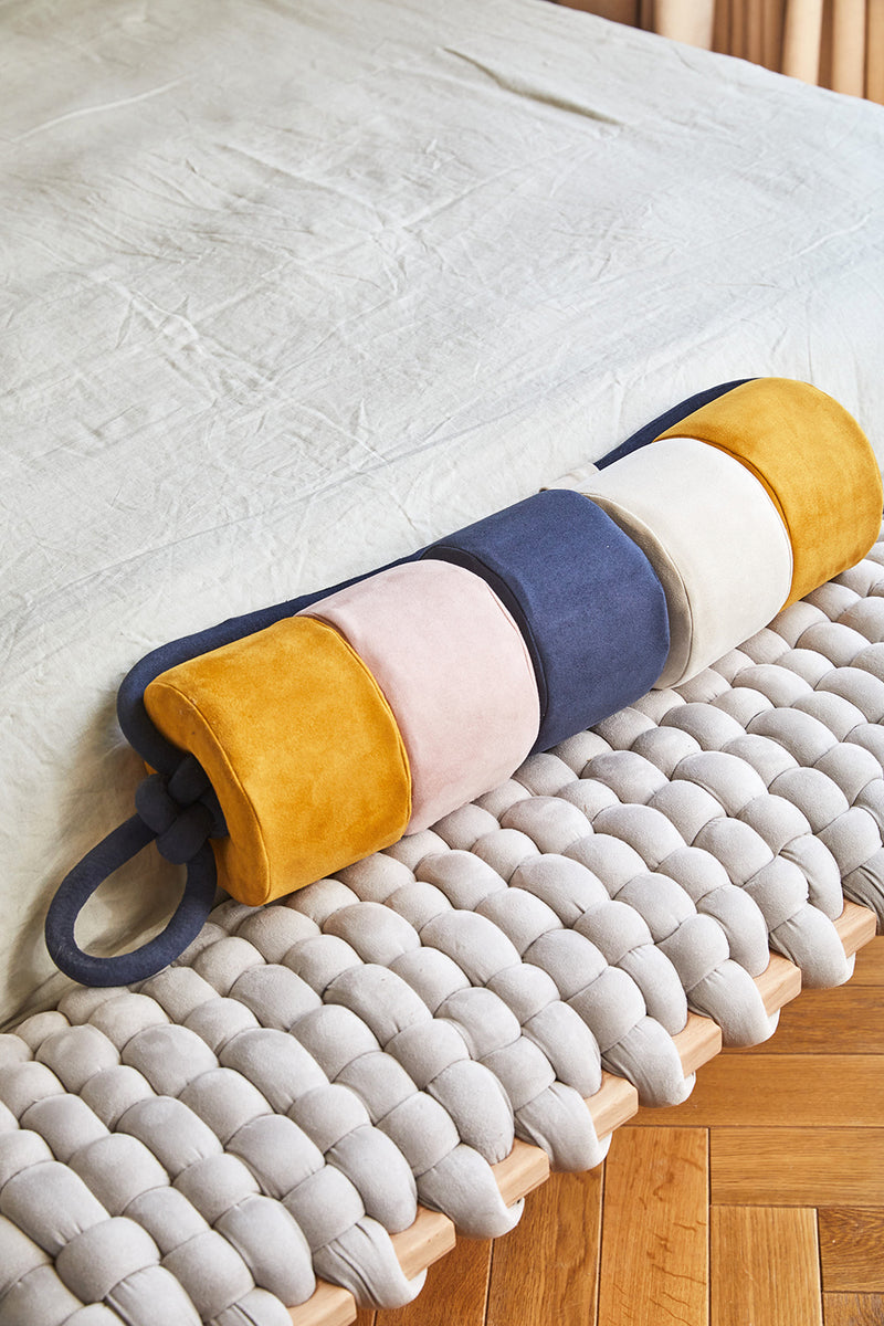 Fisherman's Buoy in Yellow, Cream, Blue and Pink
