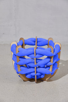 (S) Hull Basket in Cobalt Ultra suede