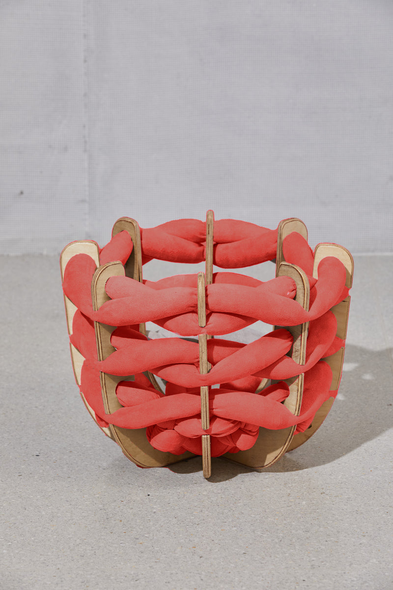 (S) Hull Basket in Red Earth Ultra suede