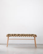 Truffle Velvet Woven Bench