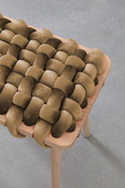 Truffle Velvet Woven Bench